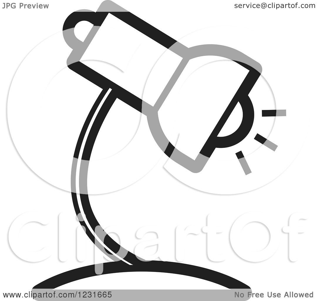 clipart black and white lamp - photo #40