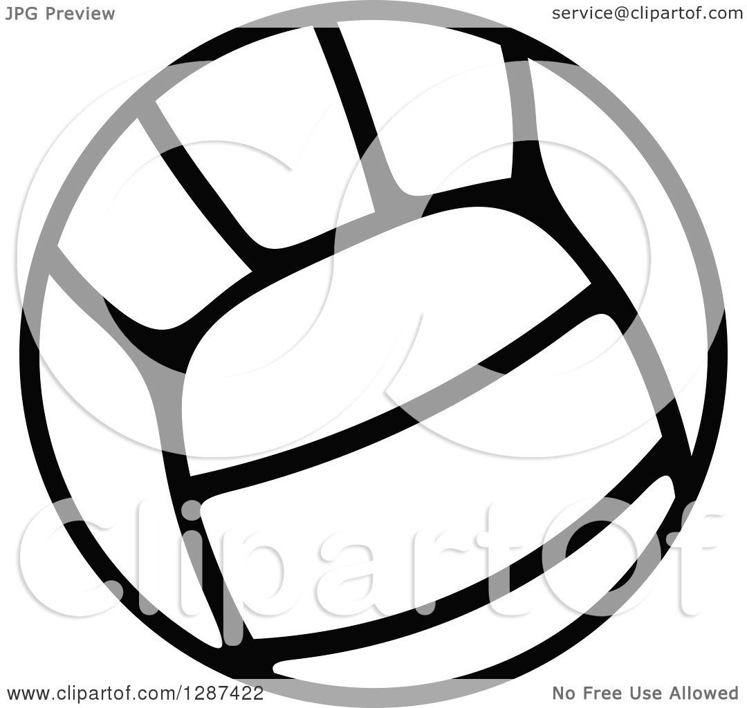 volleyball clipart black and white - photo #27