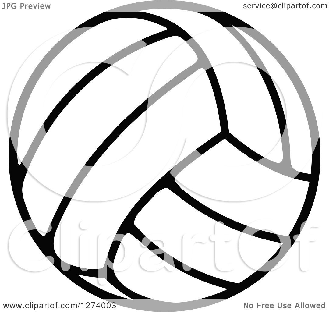 volleyball clipart black and white - photo #16