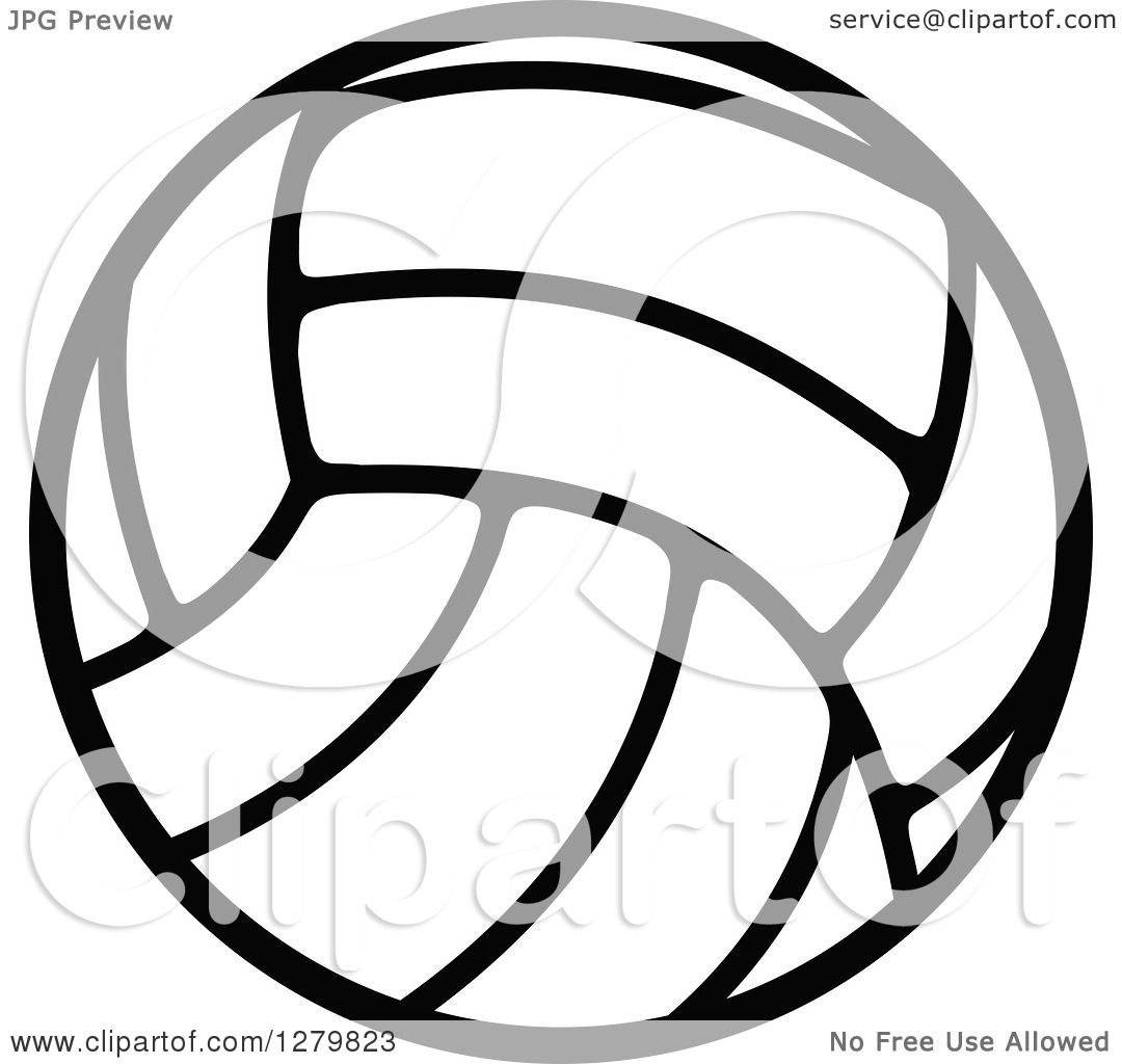 volleyball clipart black and white - photo #26