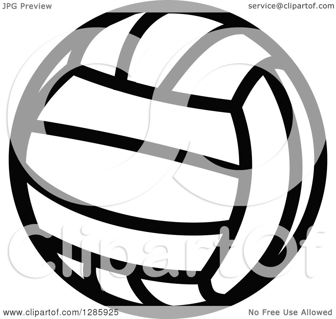 volleyball clipart black and white - photo #47