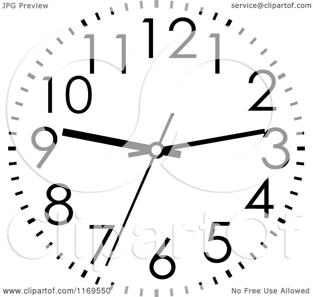 wall clock clipart black and white - photo #26