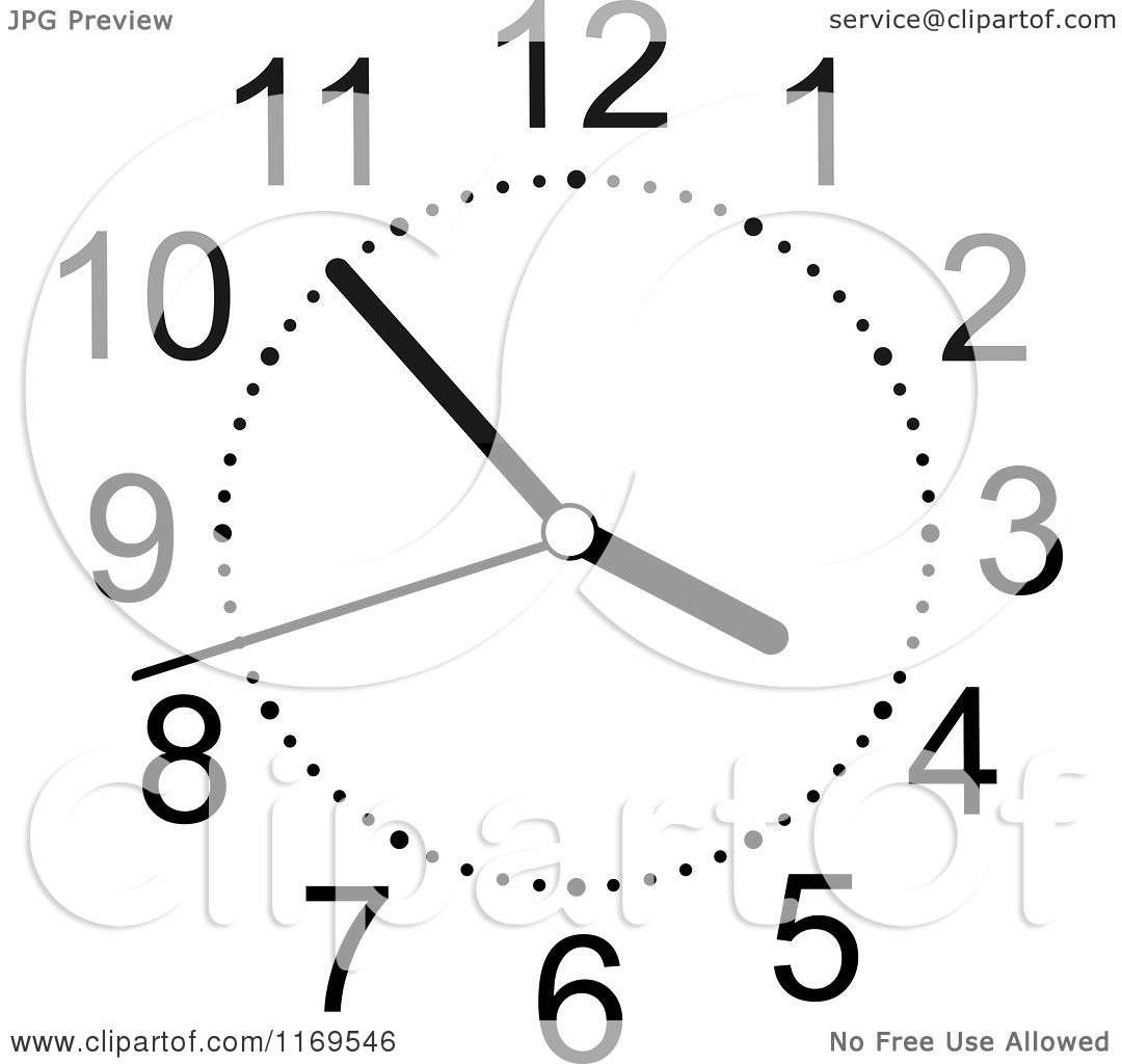 wall clock clipart black and white - photo #16