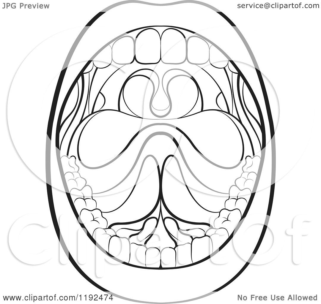 mouth clipart black and white free - photo #50