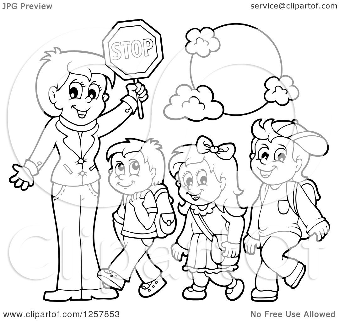 walking safety coloring pages - photo #36