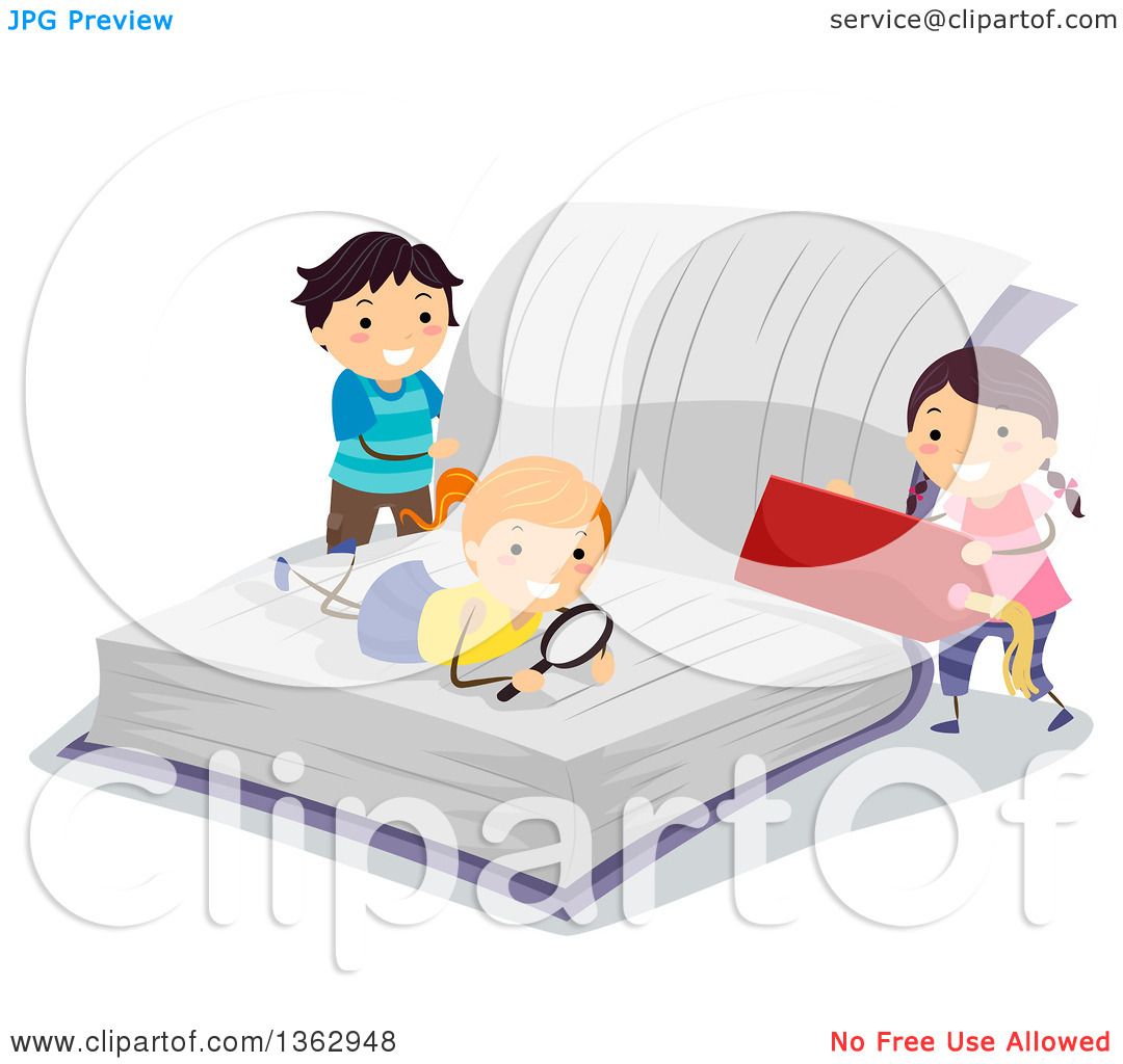 free clipart of a boy reading a book - photo #34