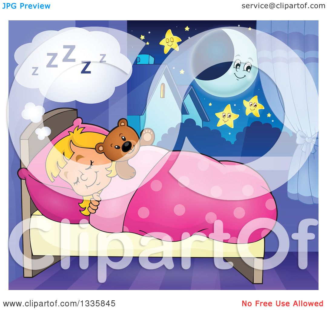 clipart girl sleeping in bed - photo #32