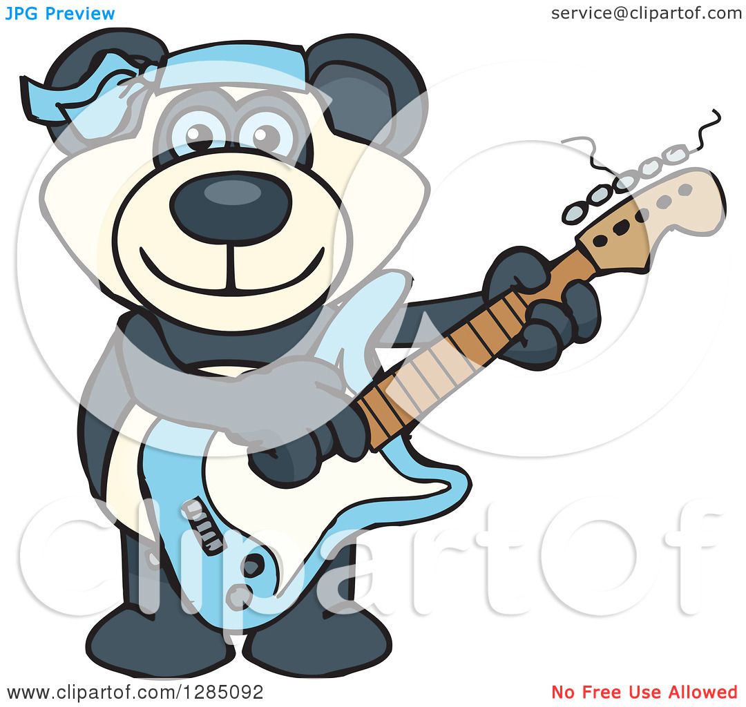 clipart panda guitar - photo #42