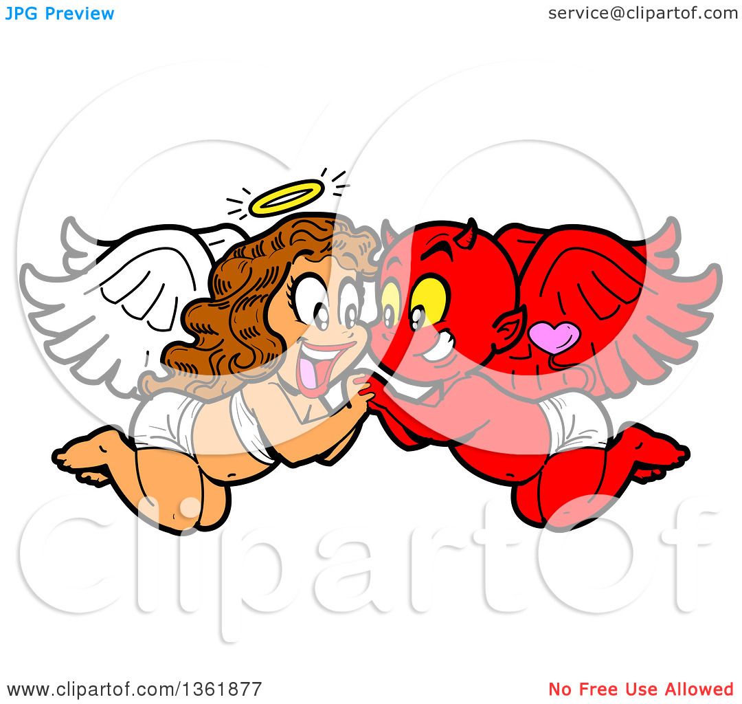angel and devil clipart free - photo #39