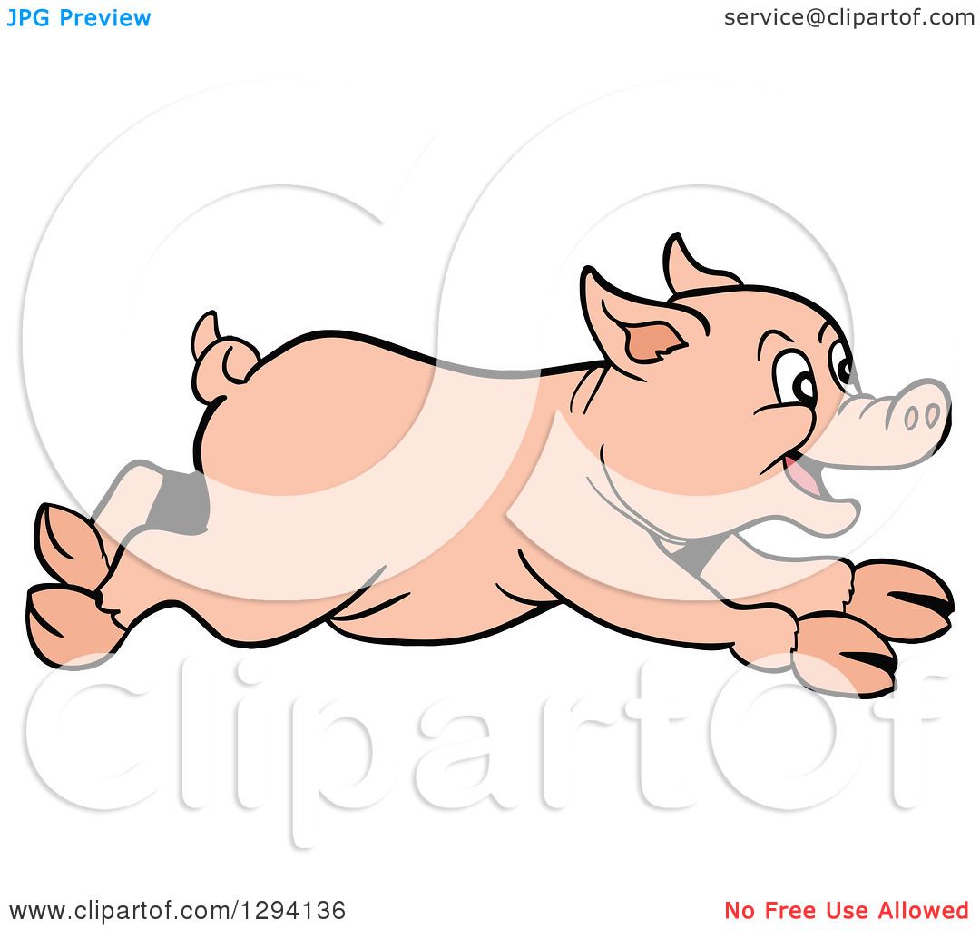 free clip art running pig - photo #9