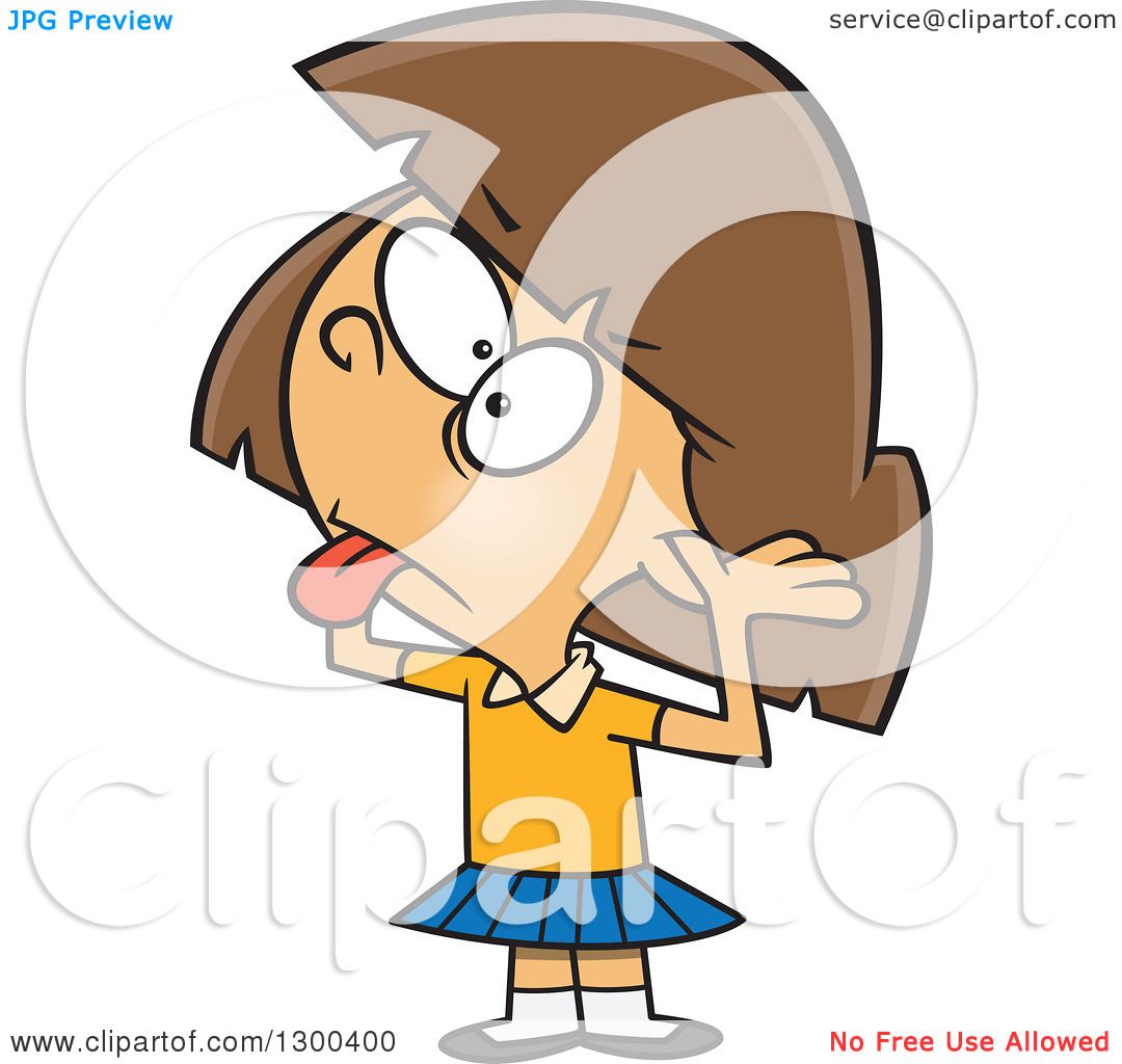clipart of girl sticking out her tongue - photo #6