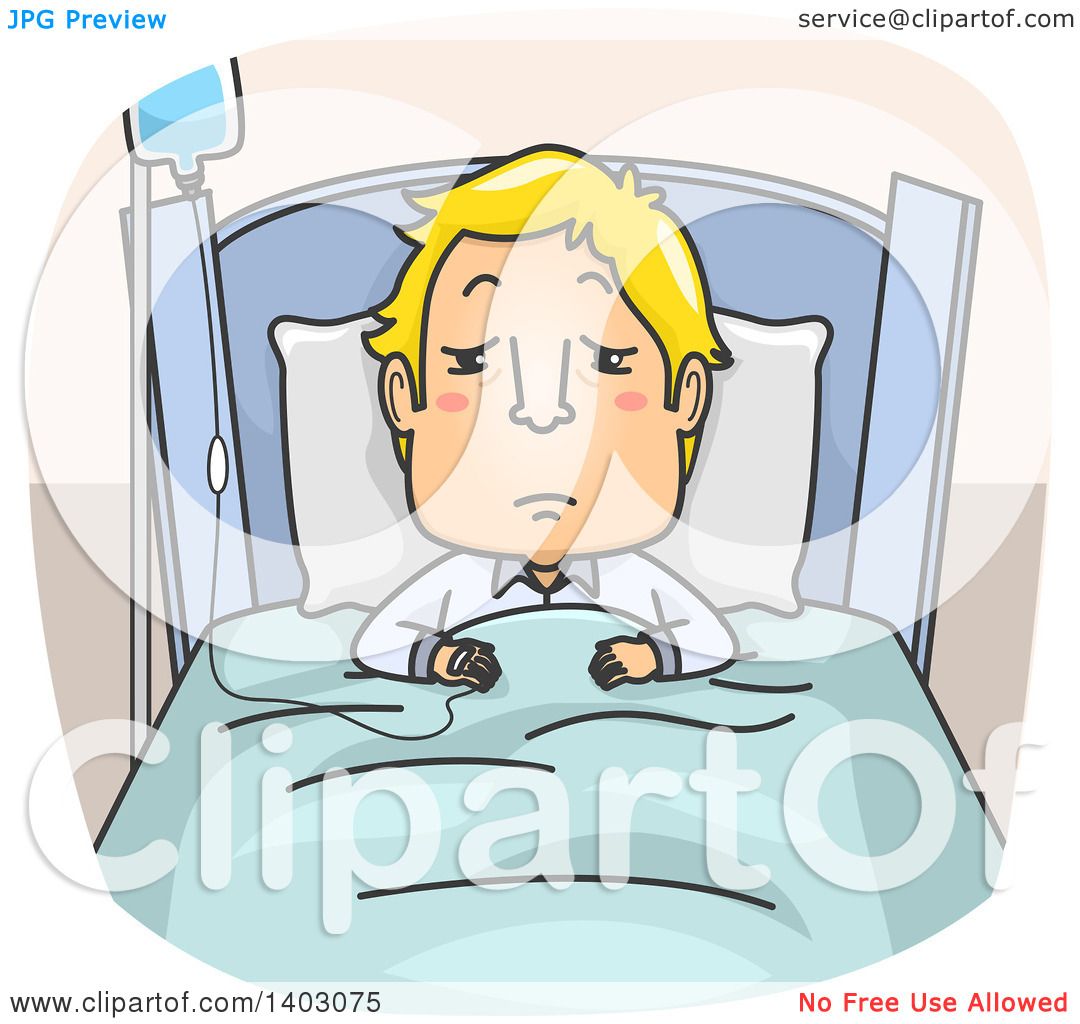 clipart sick man in bed - photo #45