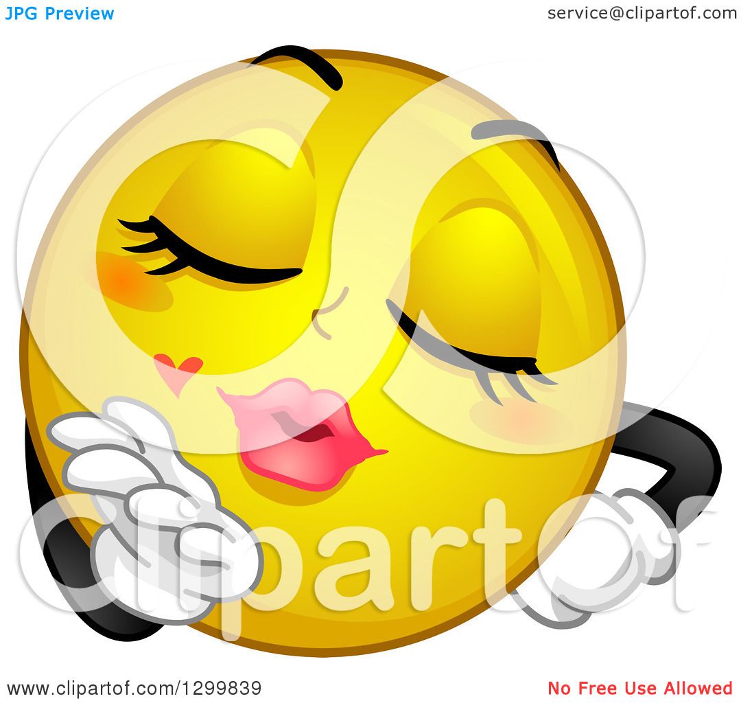 Clipart Of A Cartoon Yellow Smiley Face Emoticon Female