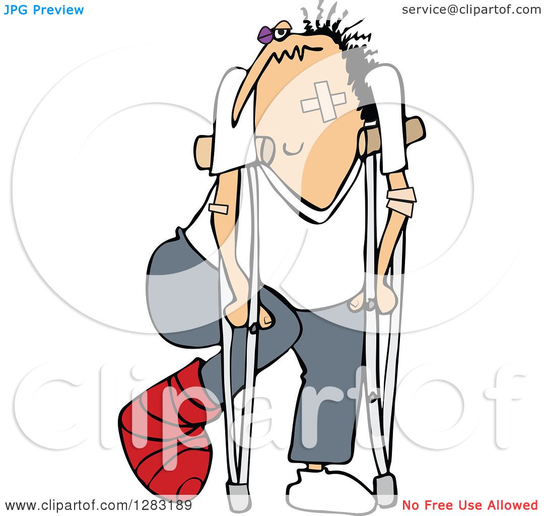 man on crutches clipart - photo #23