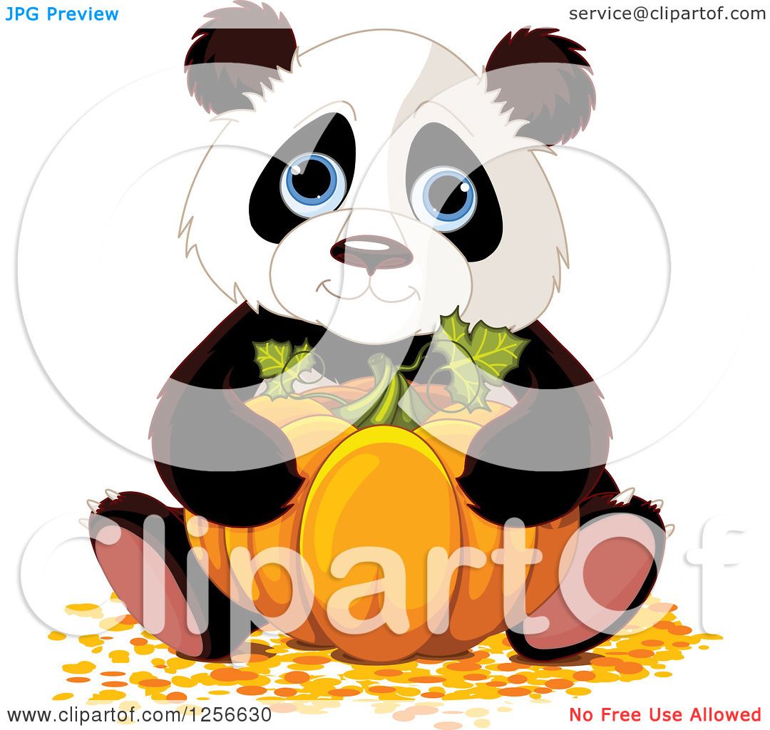 clipart panda pumpkin - photo #4