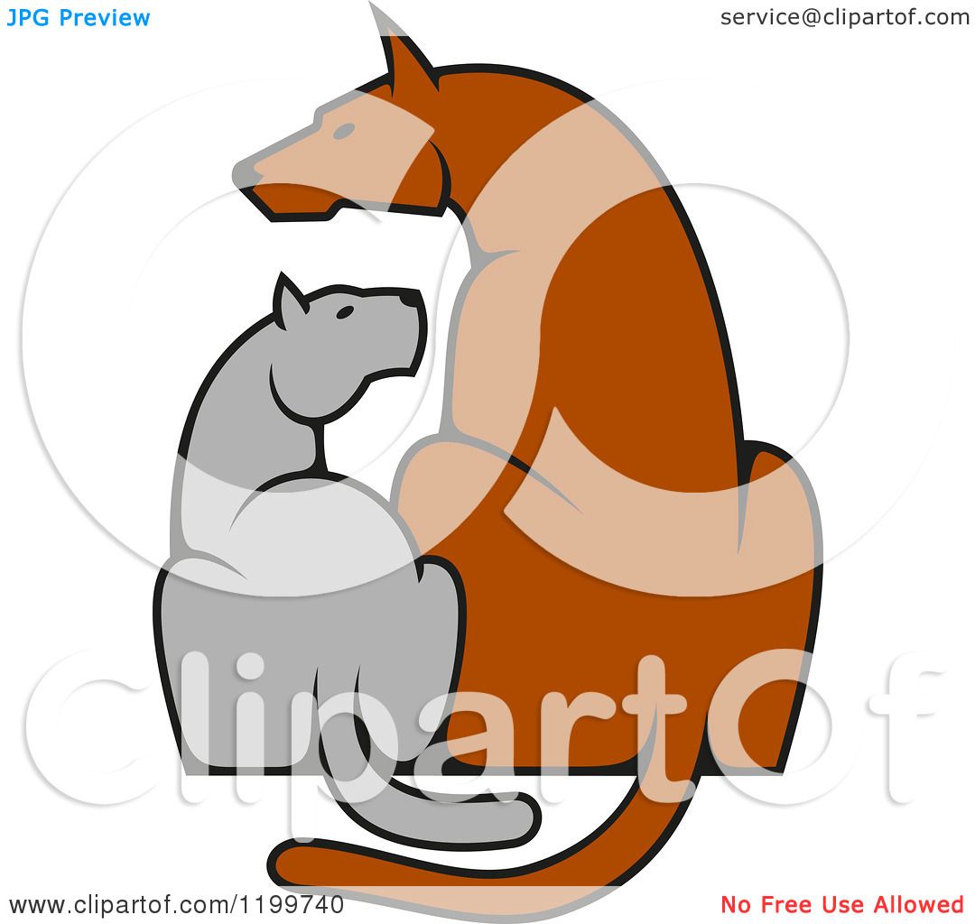 free clipart of dog and cat together - photo #21
