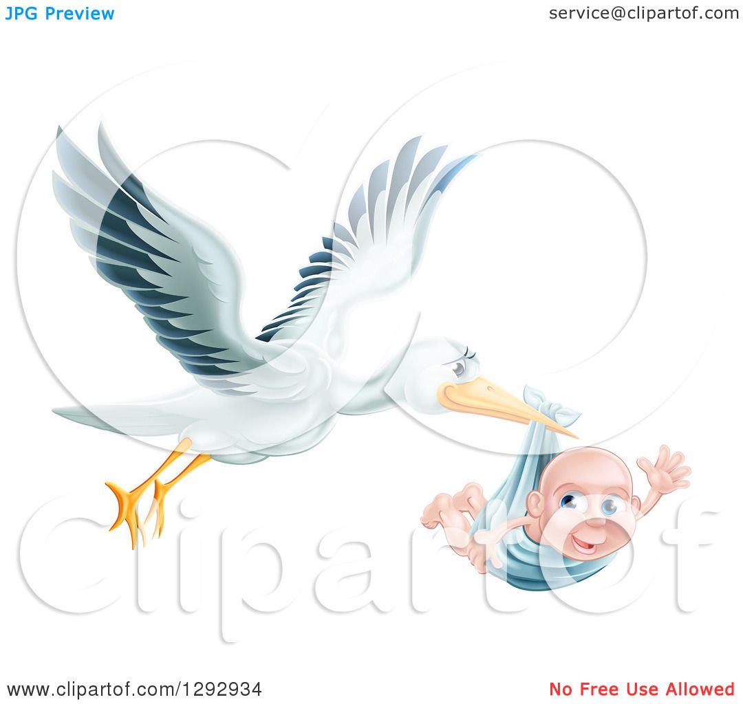 clipart image stork holding a baby - photo #15
