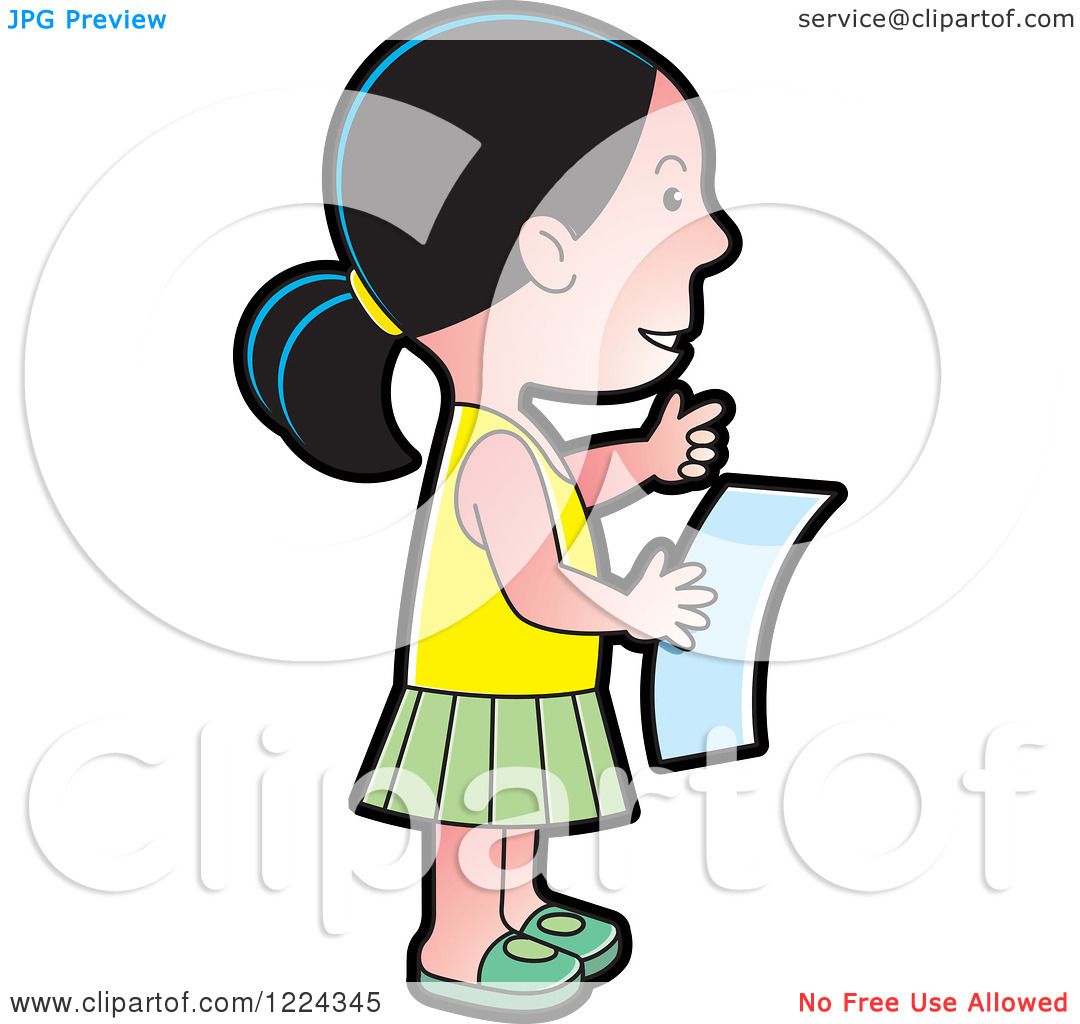 free clipart girl reading - photo #47