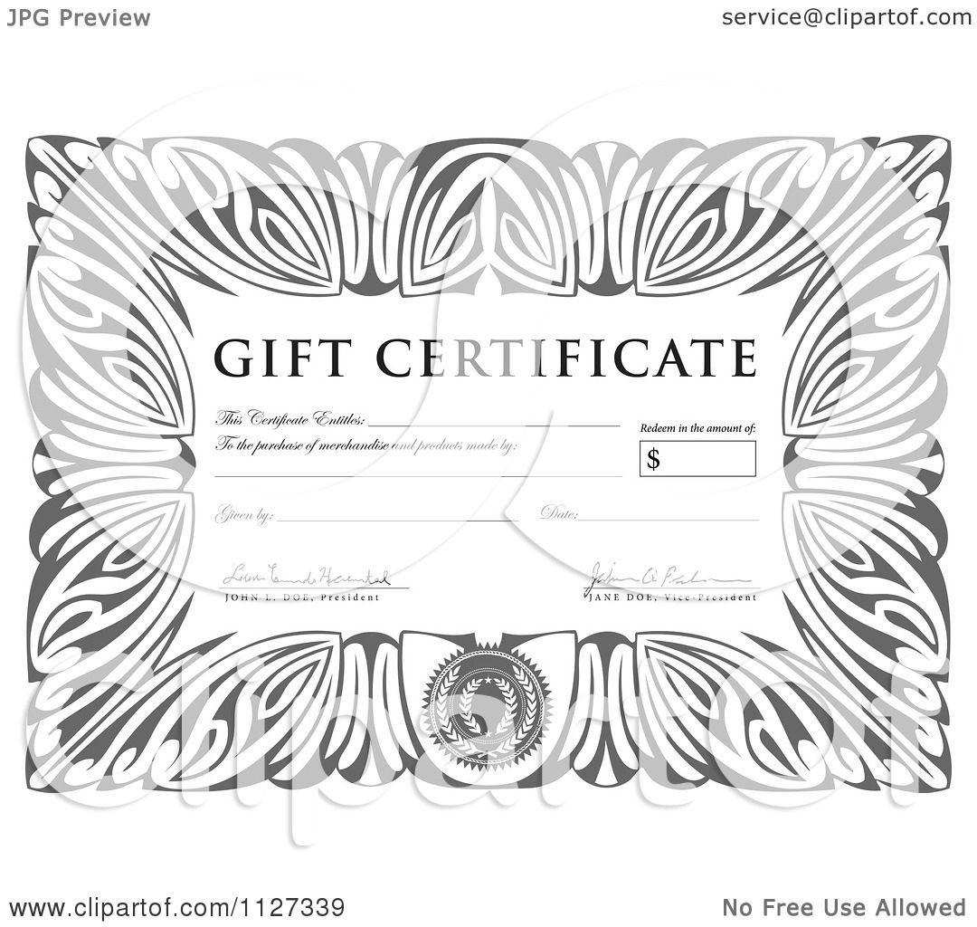 free clipart gift certificate template - photo #35