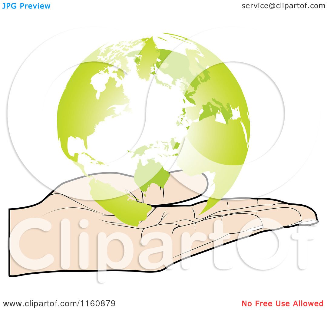 clipart globe in hand - photo #43