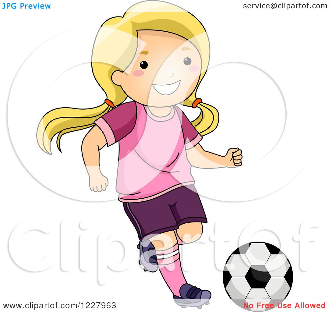 free clipart girl playing soccer - photo #49