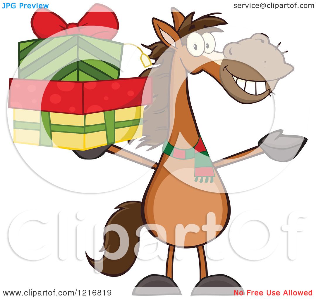 clip art horse christmas - photo #18