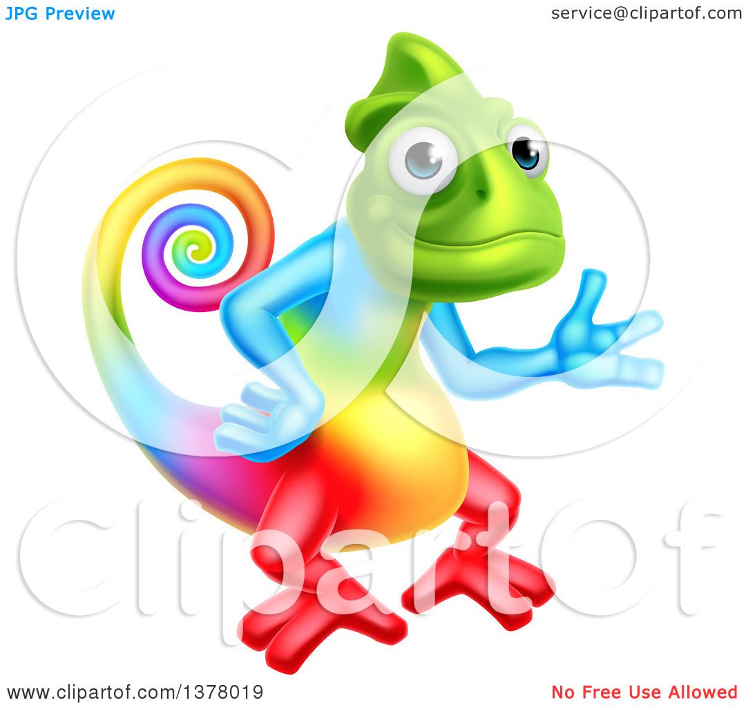 rainbow chameleon clipart - photo #20