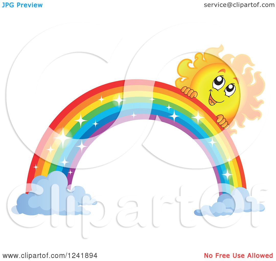 clipart of rainbow and sun - photo #39