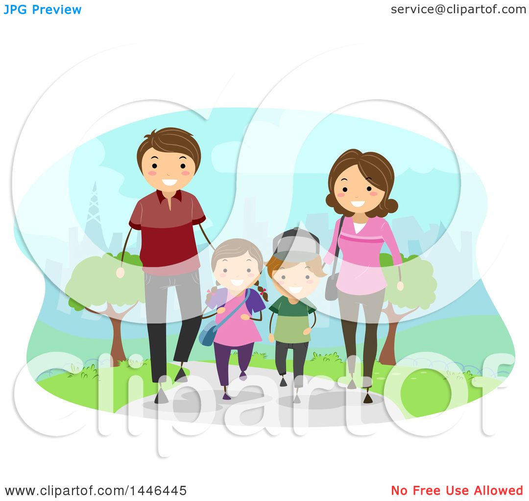 free clipart family walking - photo #30