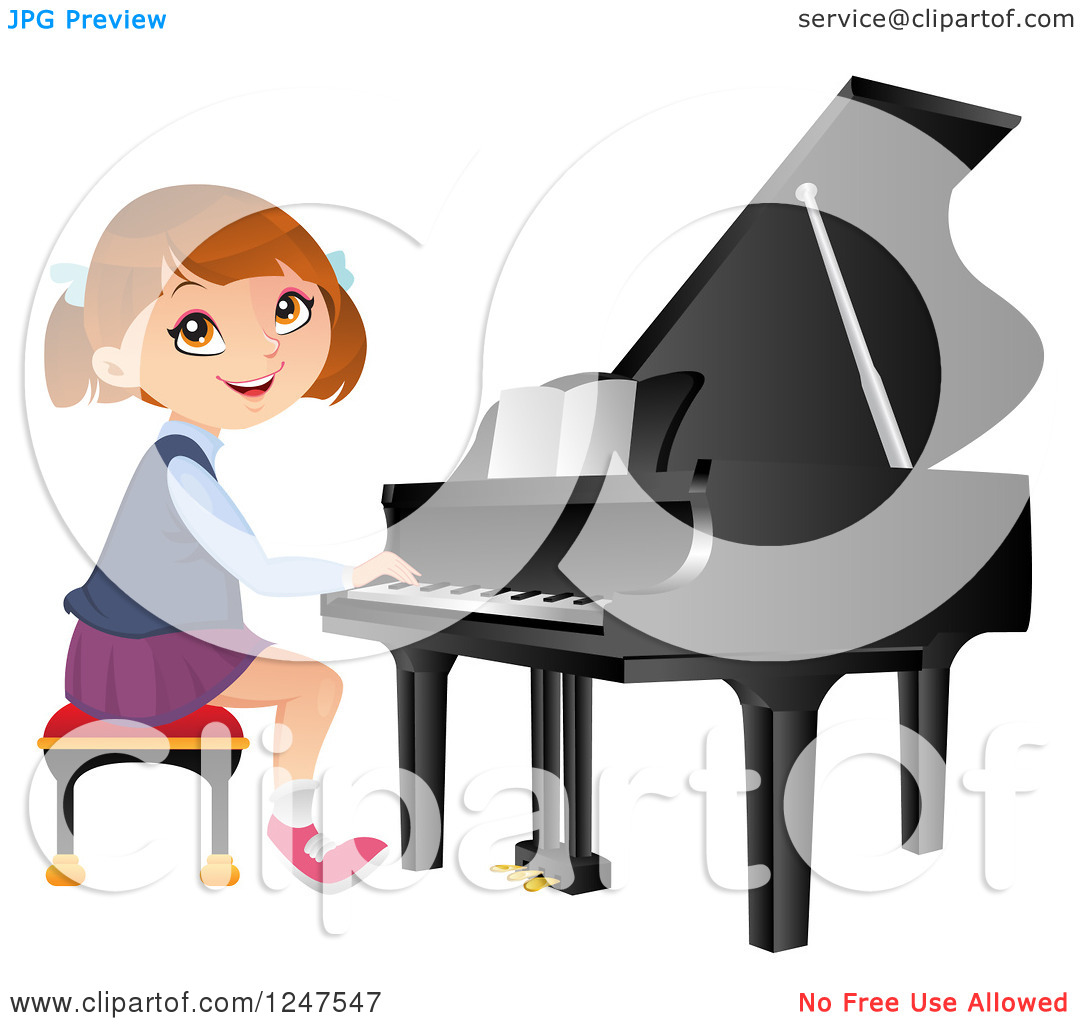 girl playing piano clipart - photo #24