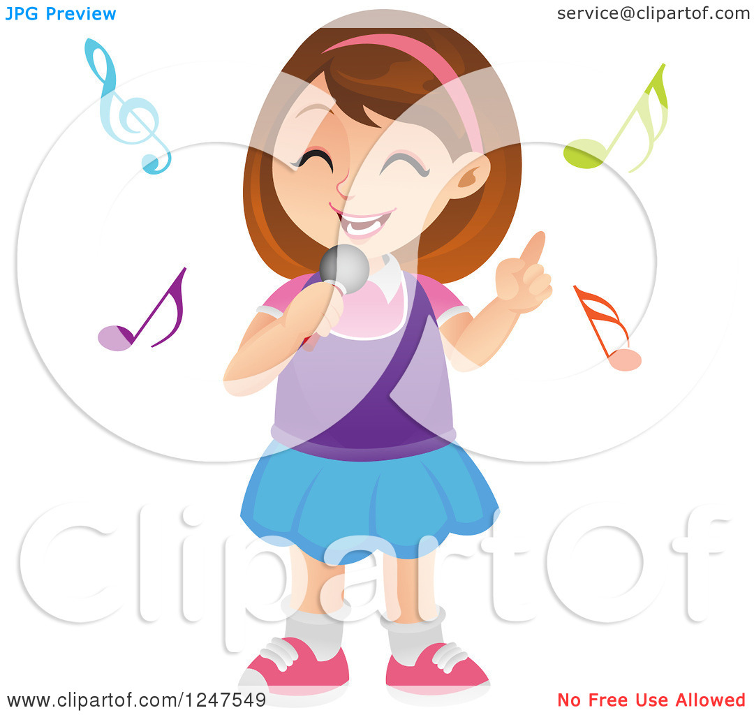 clipart of a girl singing - photo #21