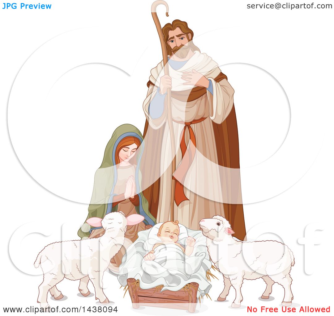 clipart of baby jesus and mary - photo #18