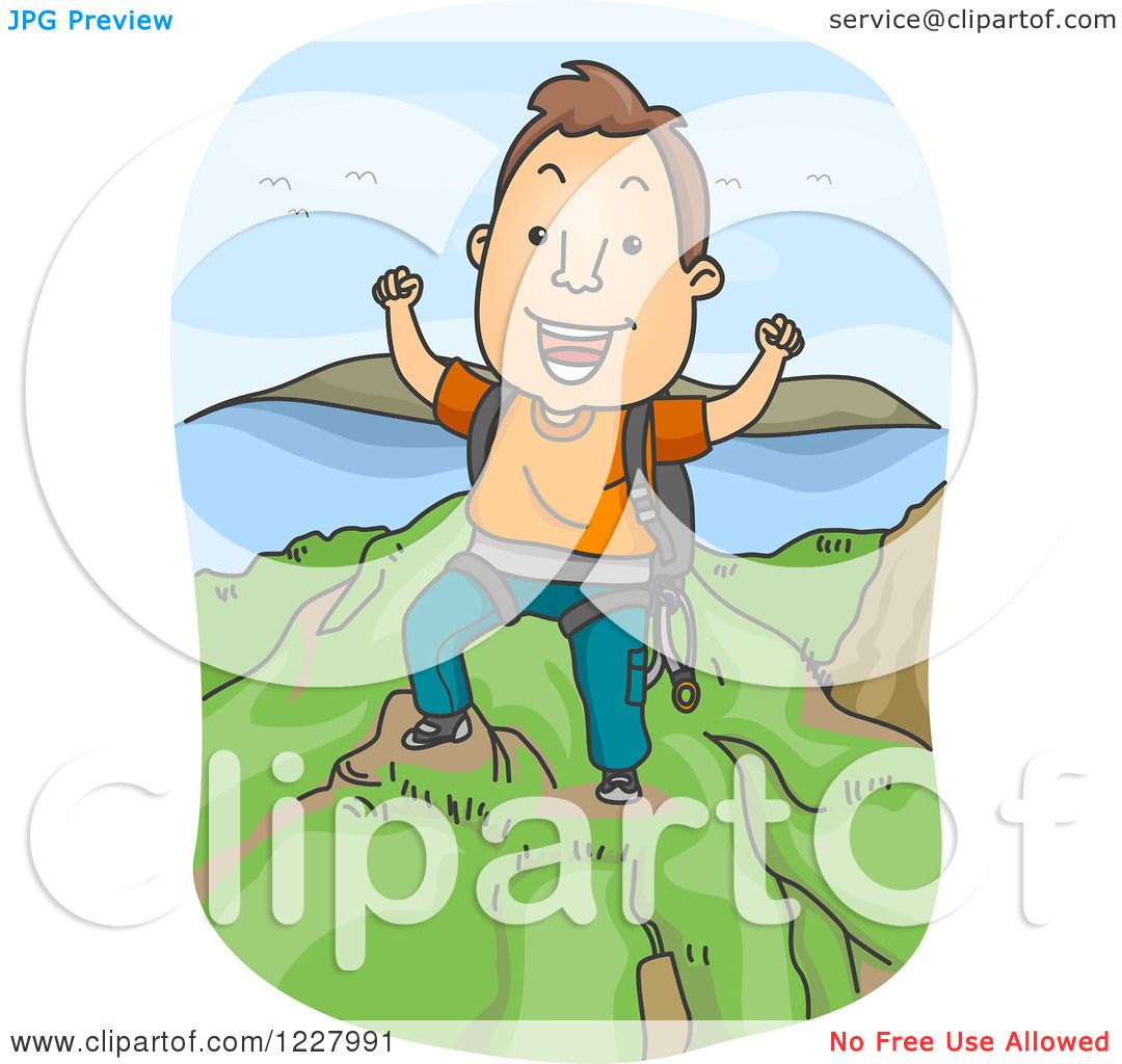clipart man on mountaintop - photo #28