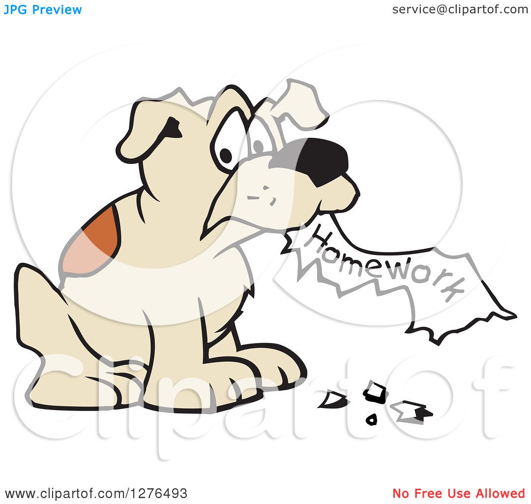 dog eating homework clipart - photo #14