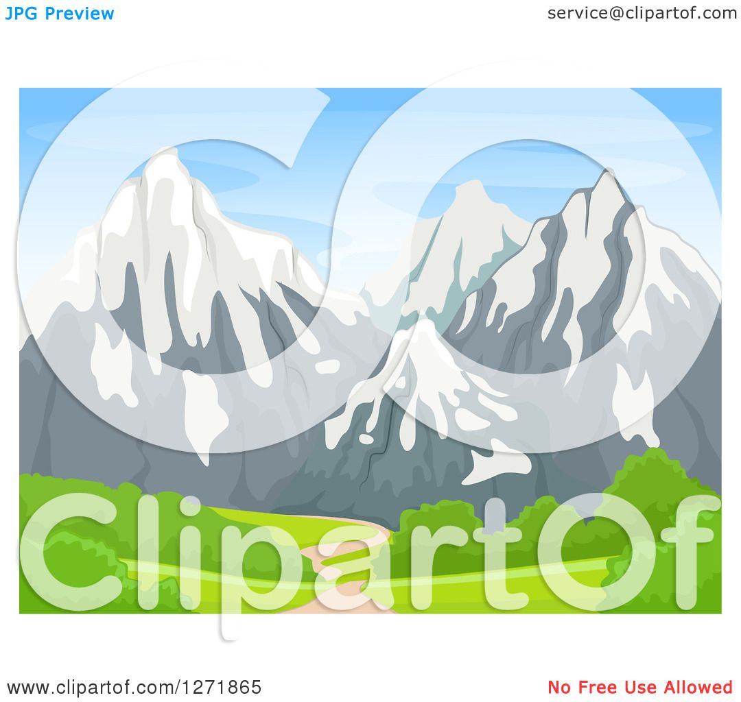 snow capped mountains clipart - photo #40