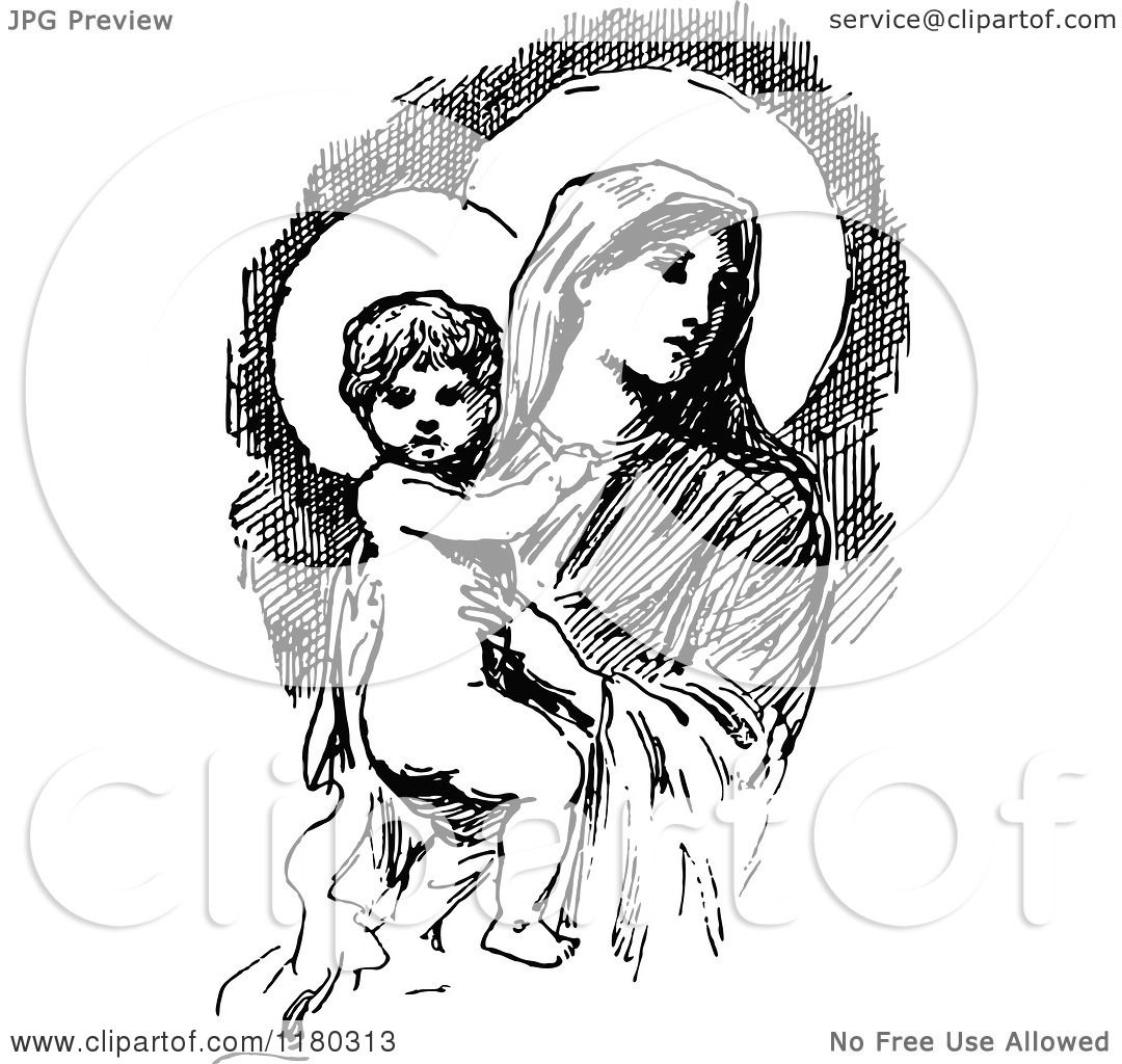 clipart of baby jesus and mary - photo #24