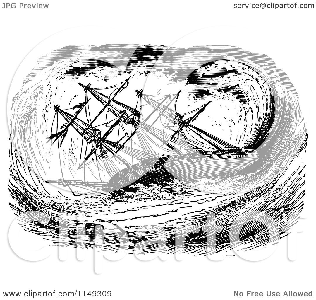 clipart ship in storm - photo #23