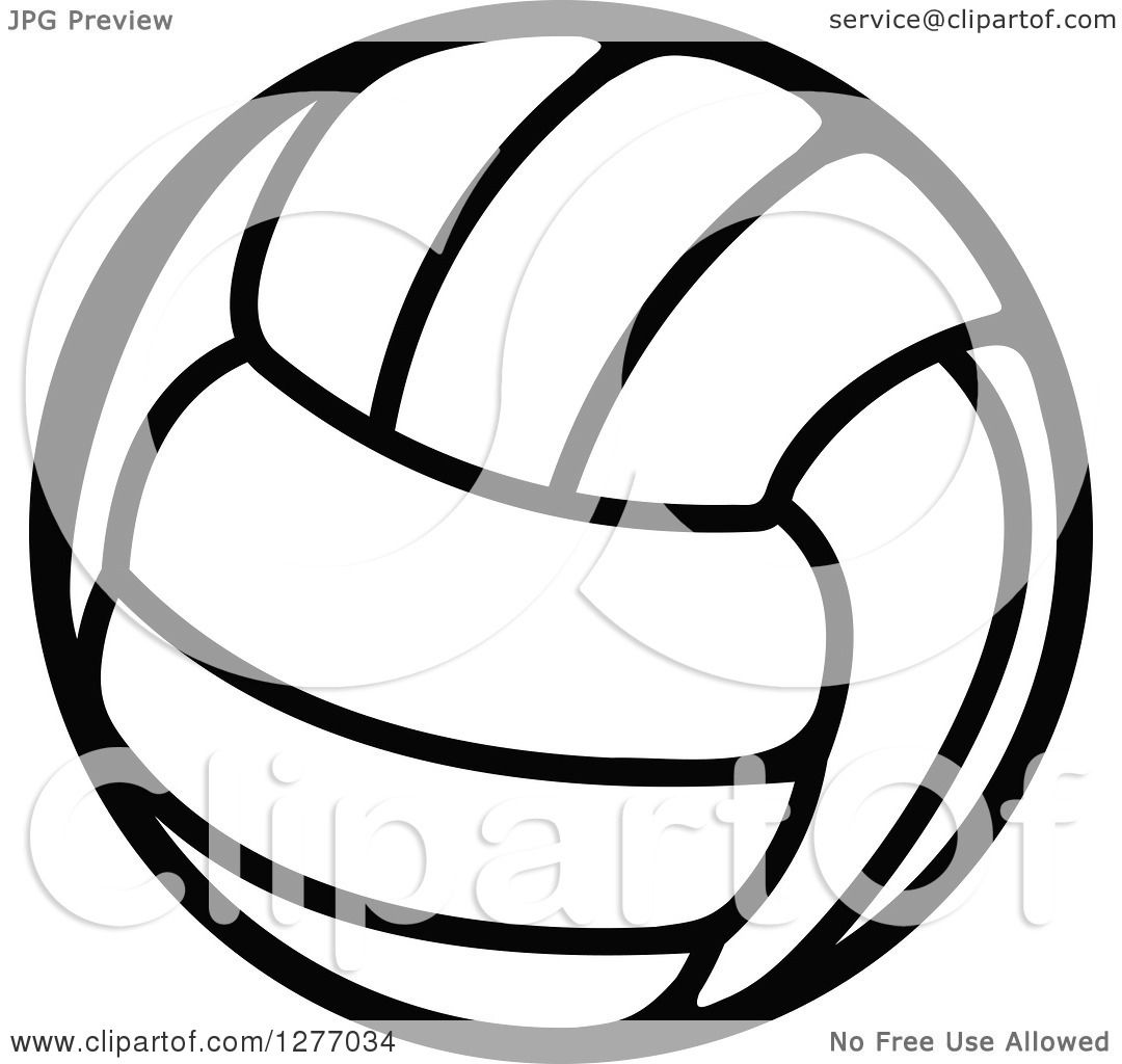 volleyball clipart black and white - photo #22