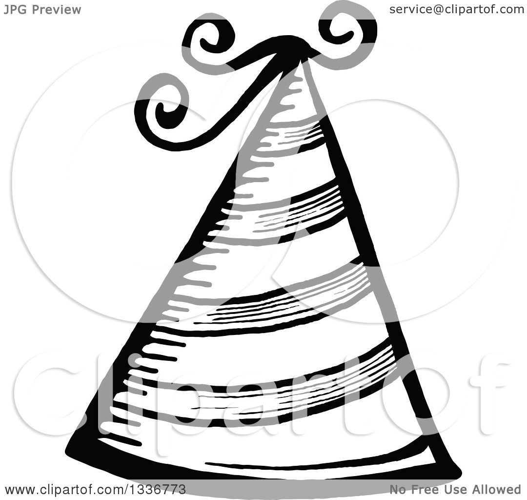 party hat clipart black and white - photo #45