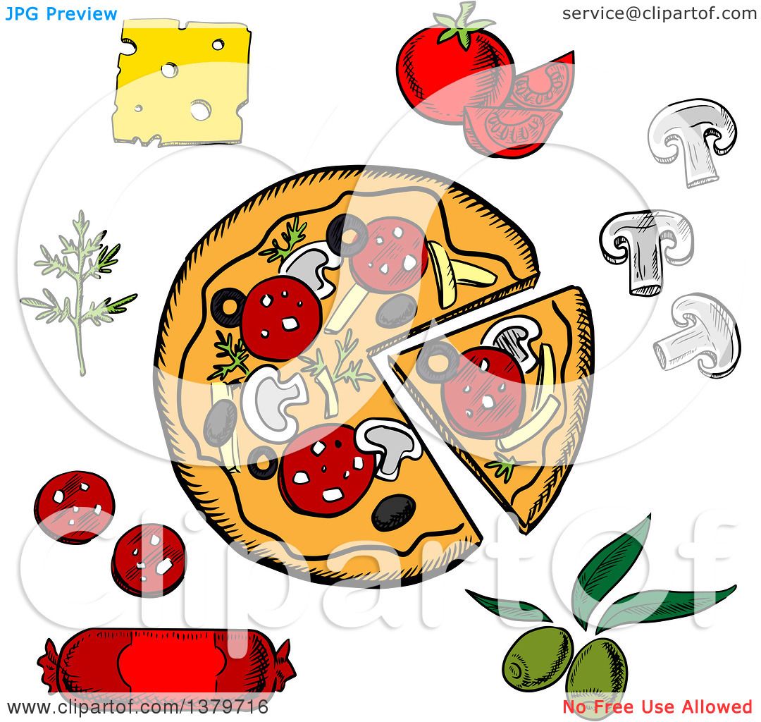 pizza ingredients clipart - photo #48