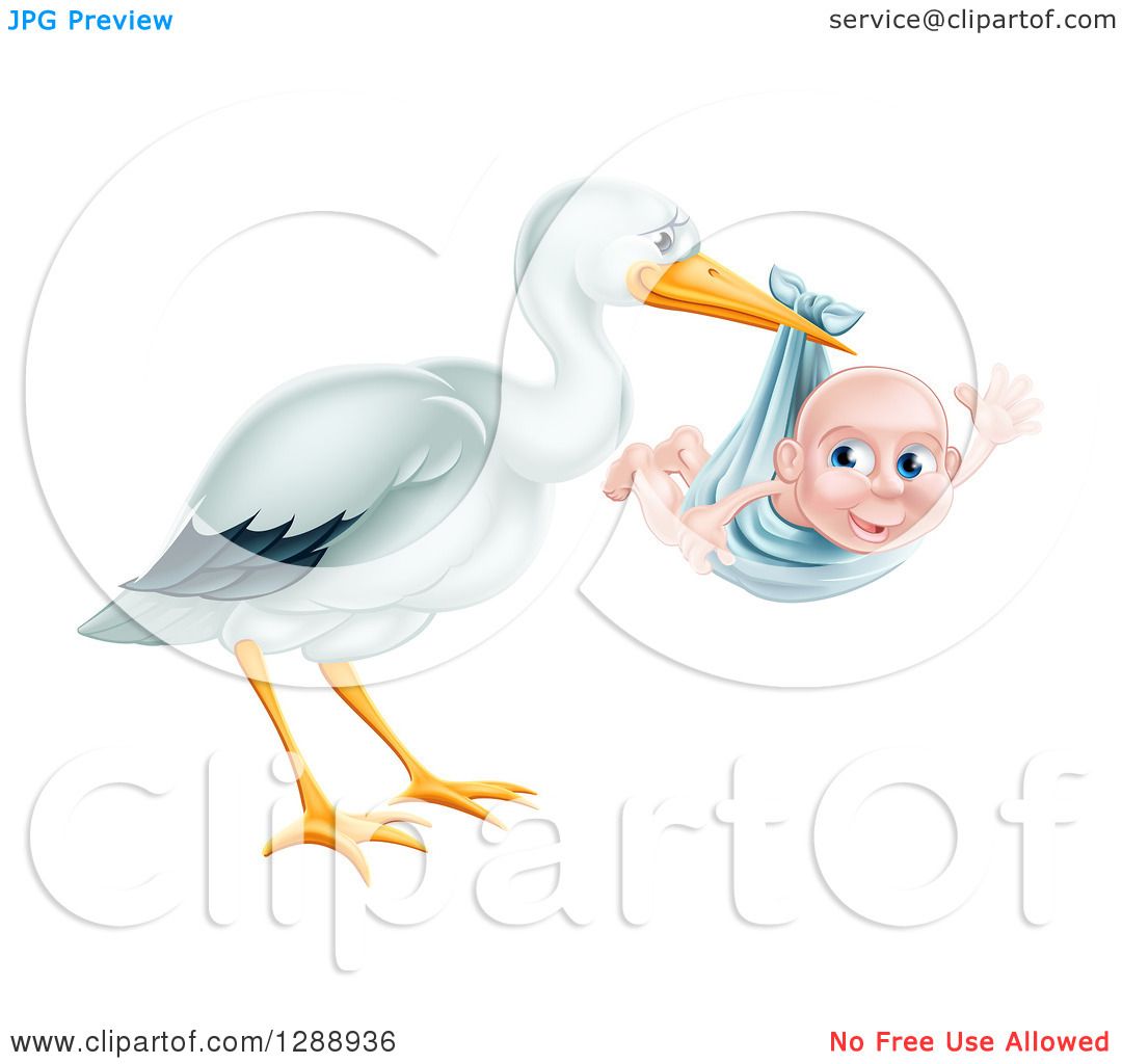 clipart image stork holding a baby - photo #27
