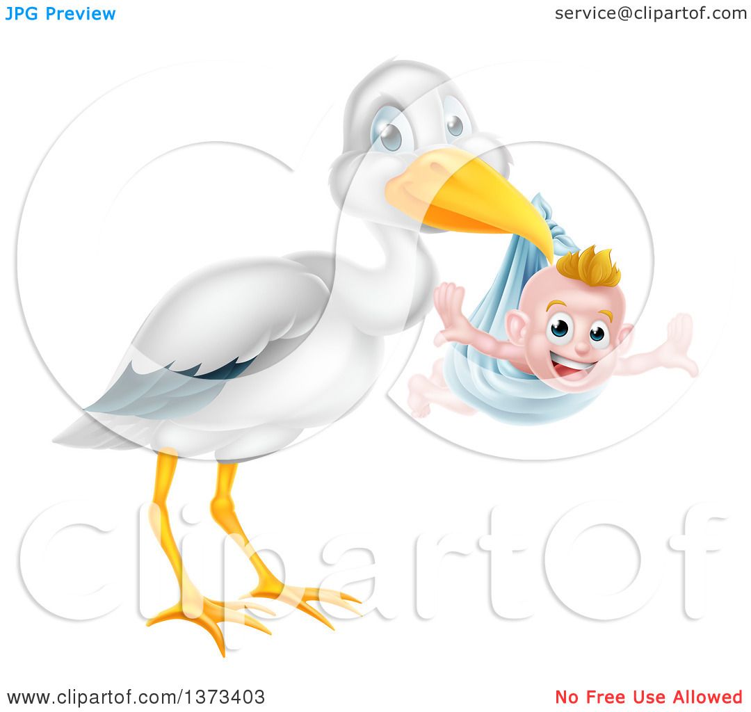 clipart image stork holding a baby - photo #32