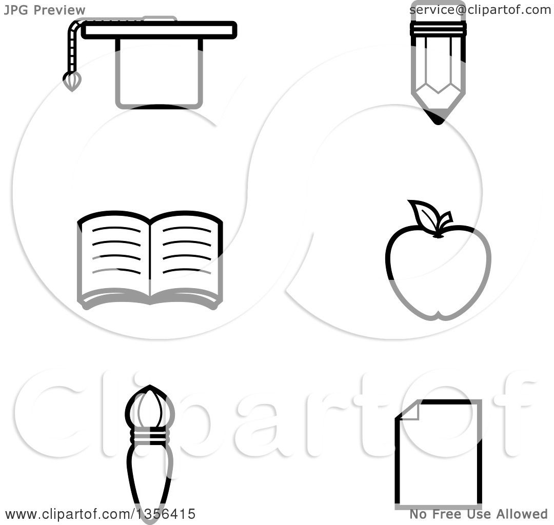 free education clipart black and white - photo #28