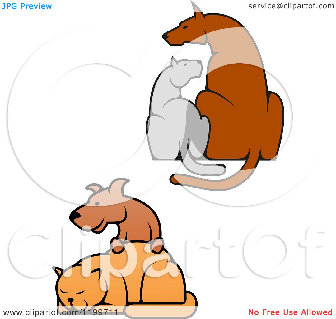 free clipart of dog and cat together - photo #48