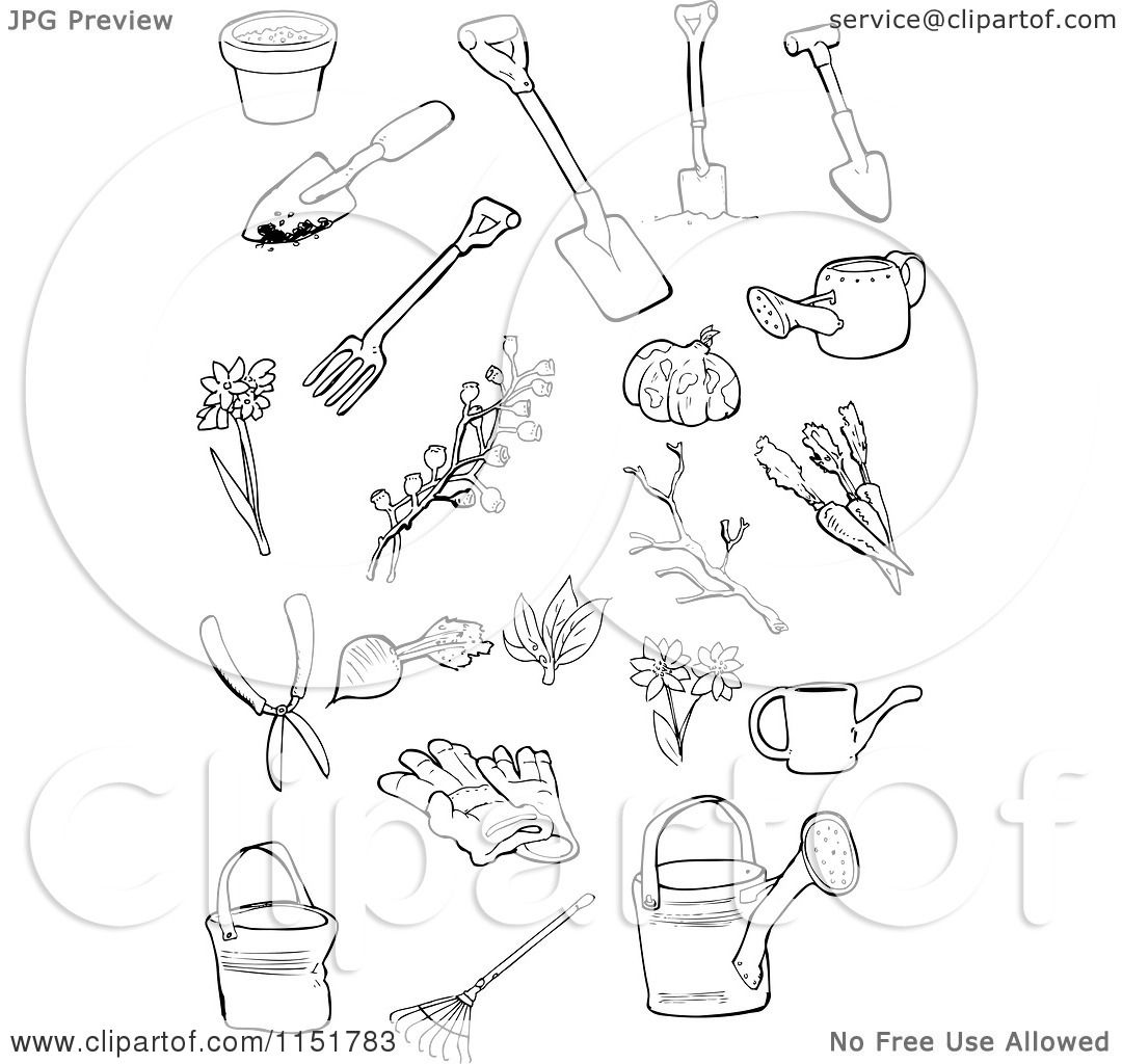 garden tools coloring pages - photo #27