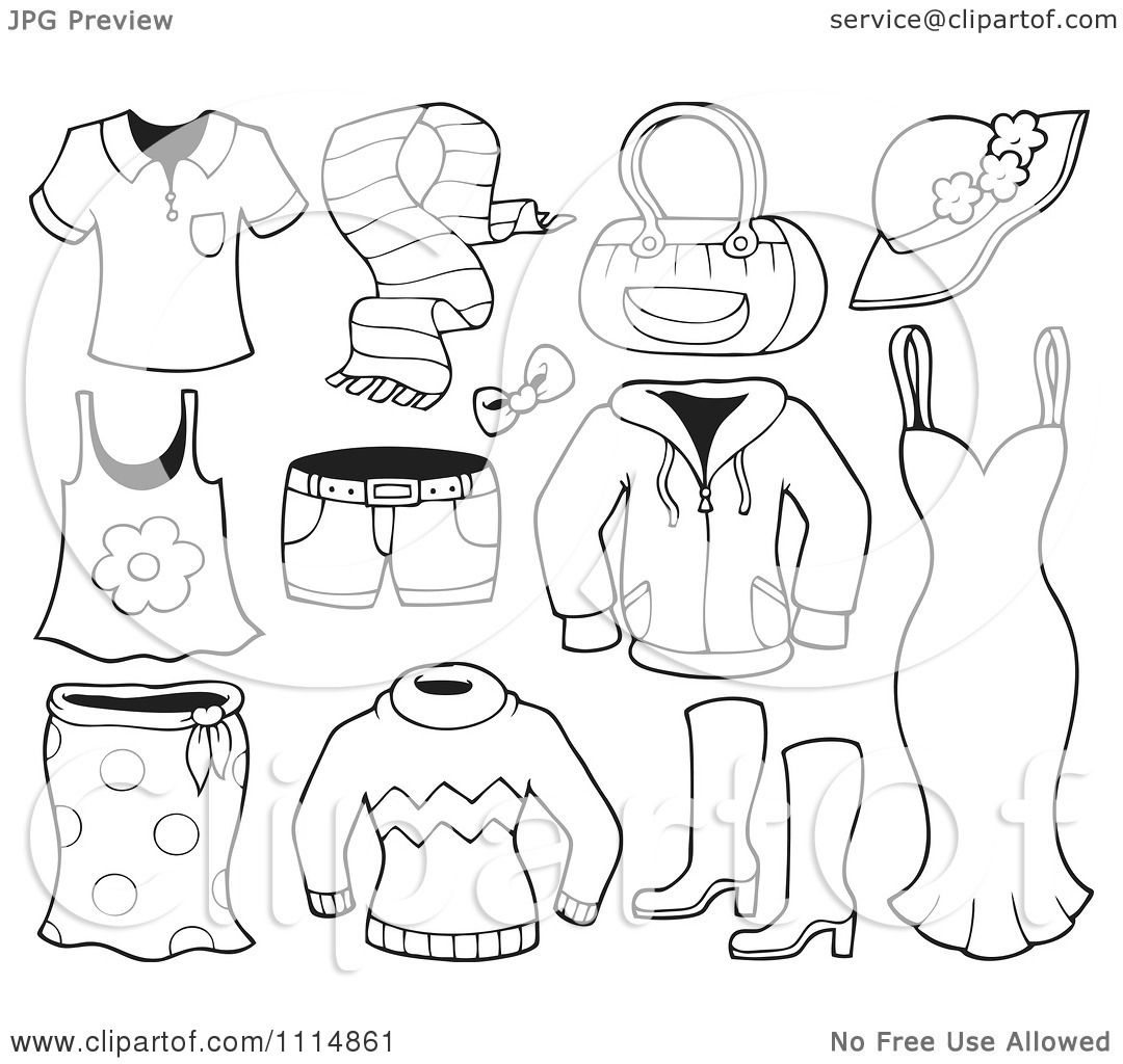 clothes worksheet clipart - photo #27