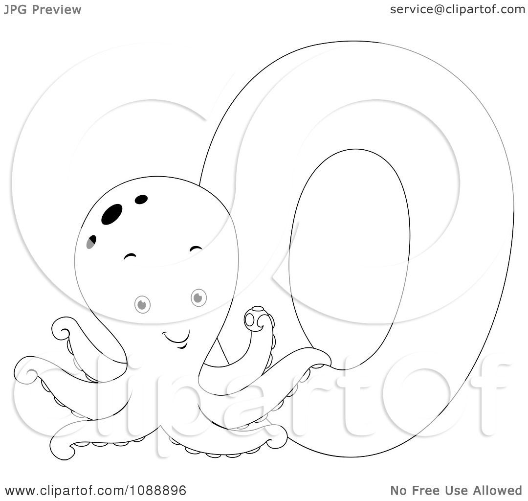 o is for octopus coloring pages - photo #24