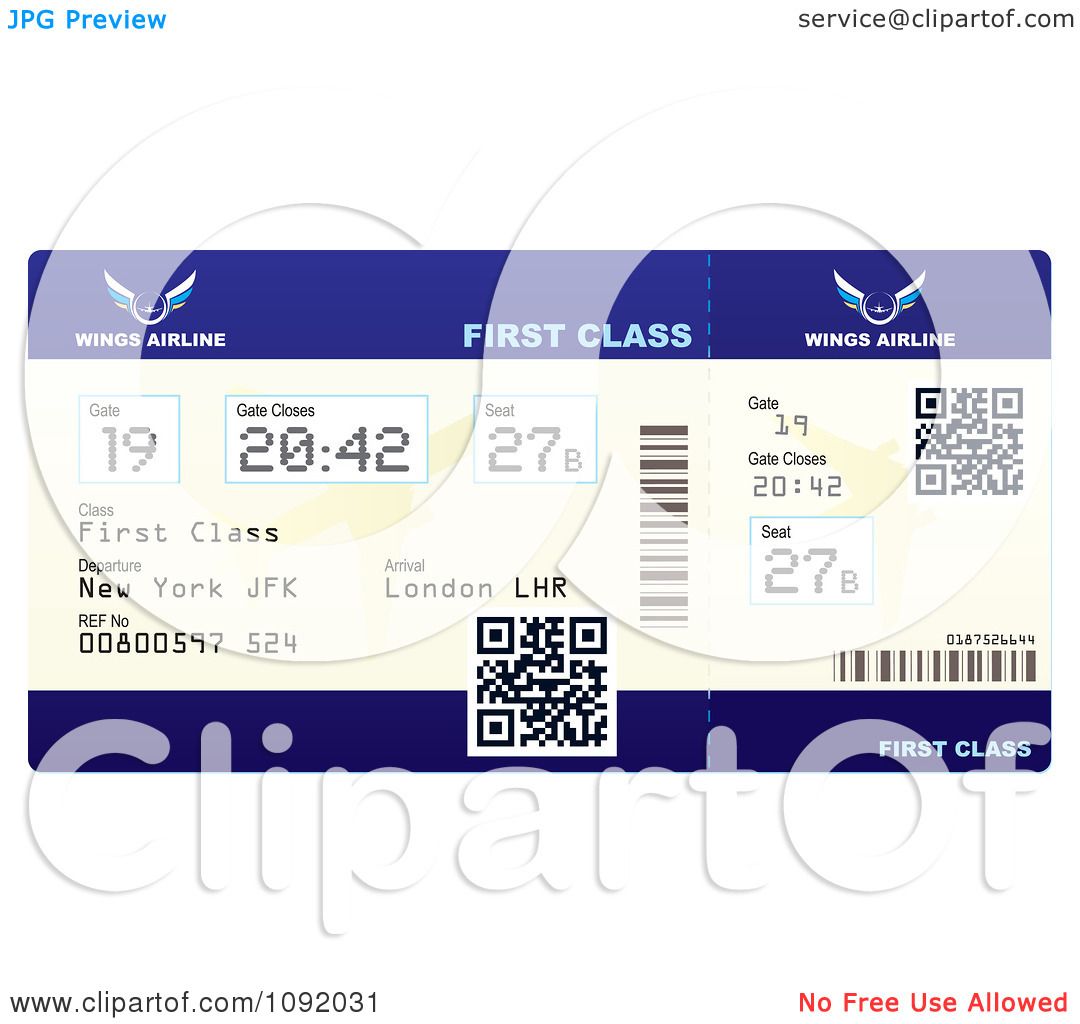 clipart airplane ticket - photo #37