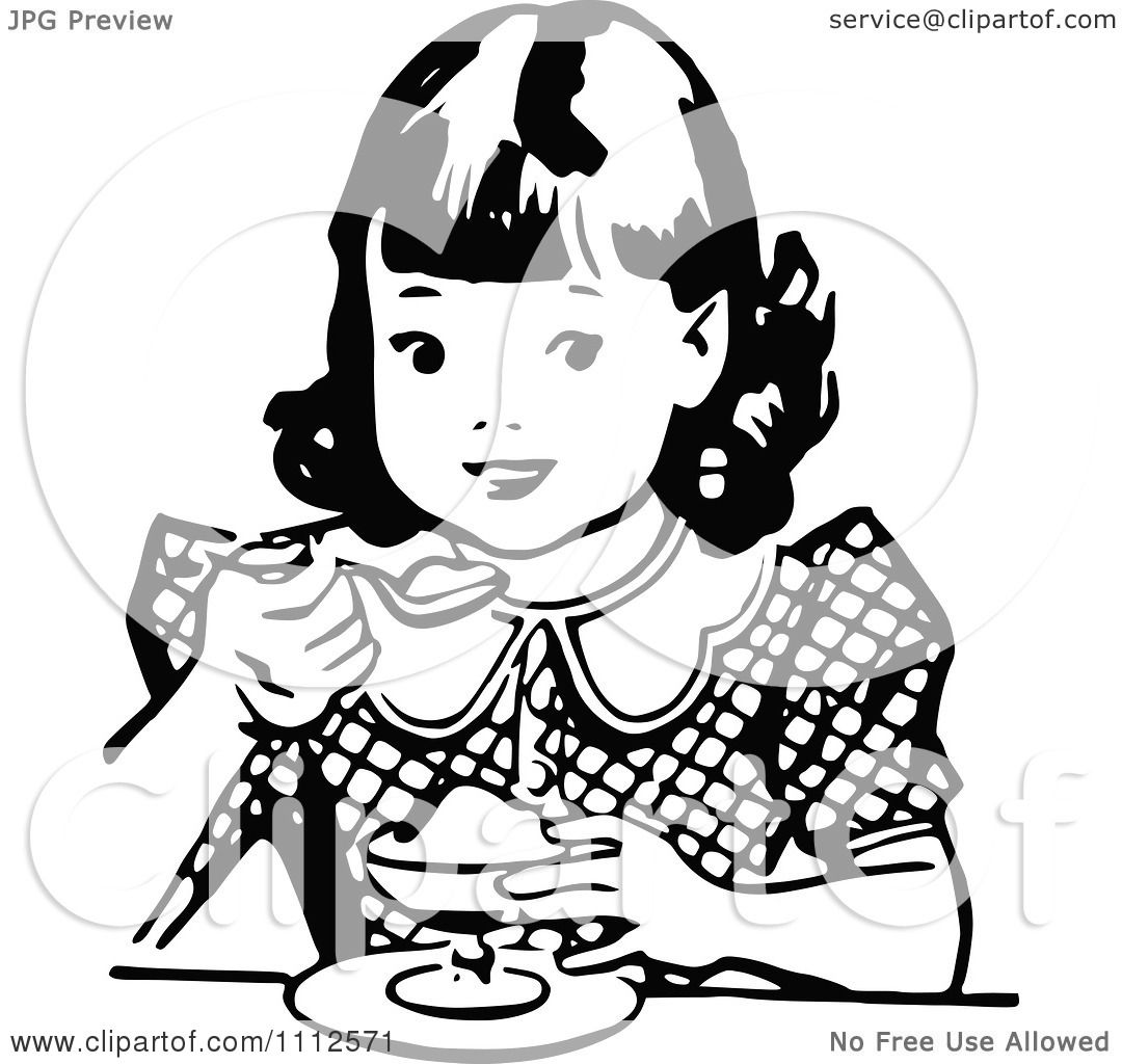 clipart of a girl eating - photo #46