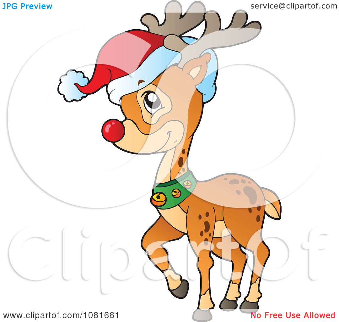 clipart rudolph red nosed reindeer - photo #37